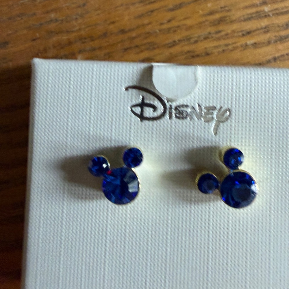 Disney Sapphire Blue Mickey Mouse Studs